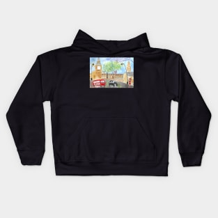 Big Ben, Naive London Image Kids Hoodie